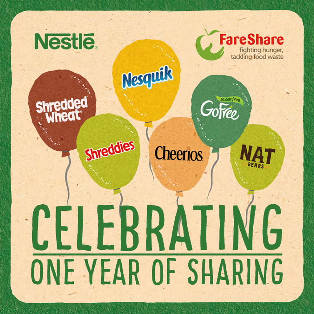 Nestlé Cereals celebrates one year of alliance with food charity FareShare