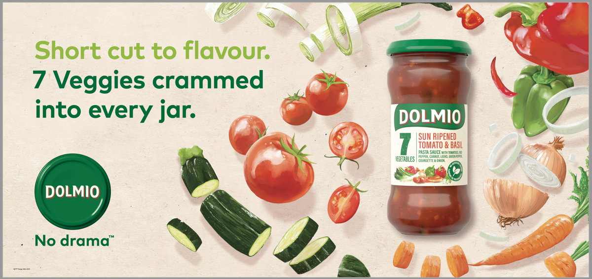 Dolmio launches 7 Vegetables Pasta Sauce in three flavours