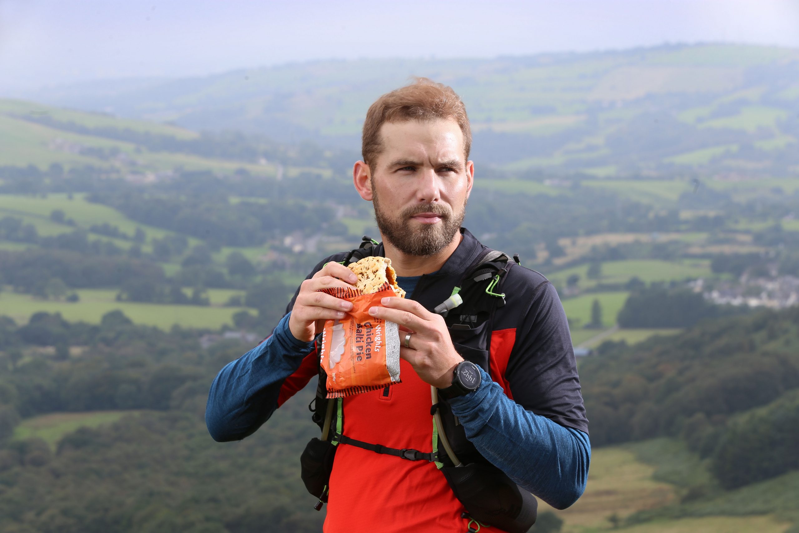 The pies are Wrights for ultra-trail Snowdonia runner