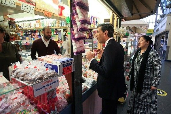 Rishi Sunak Visits Market In Bury, Greater Manchester