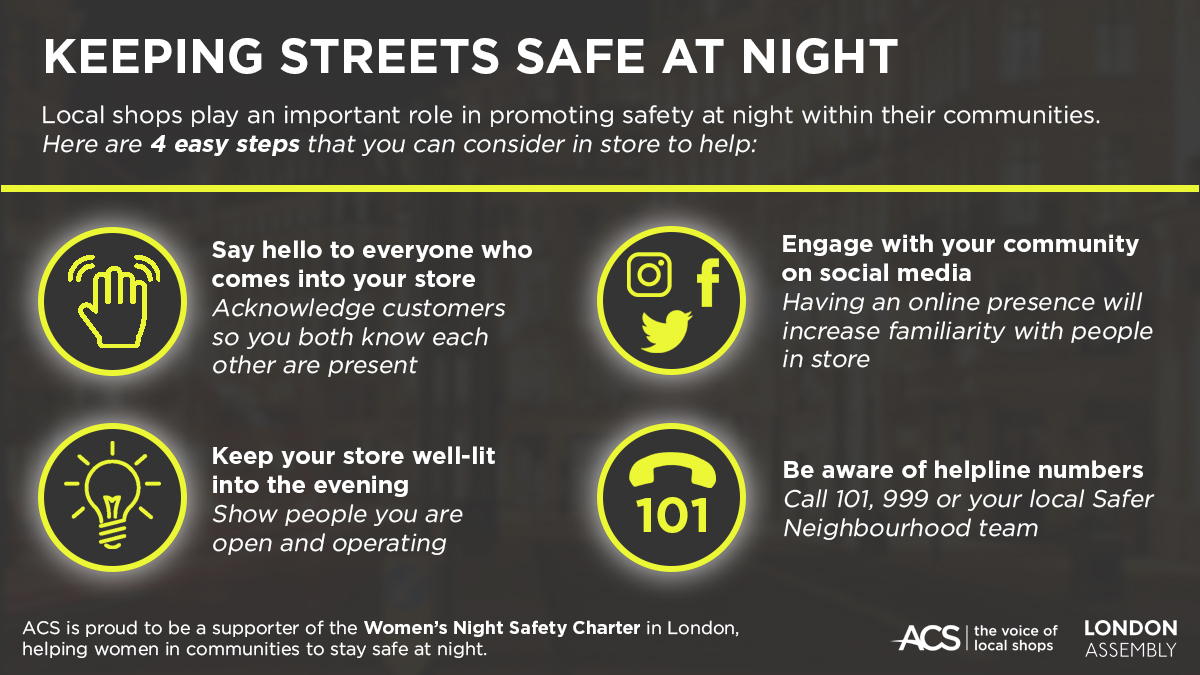 ACS signs up to Women’s Night Safety Charter