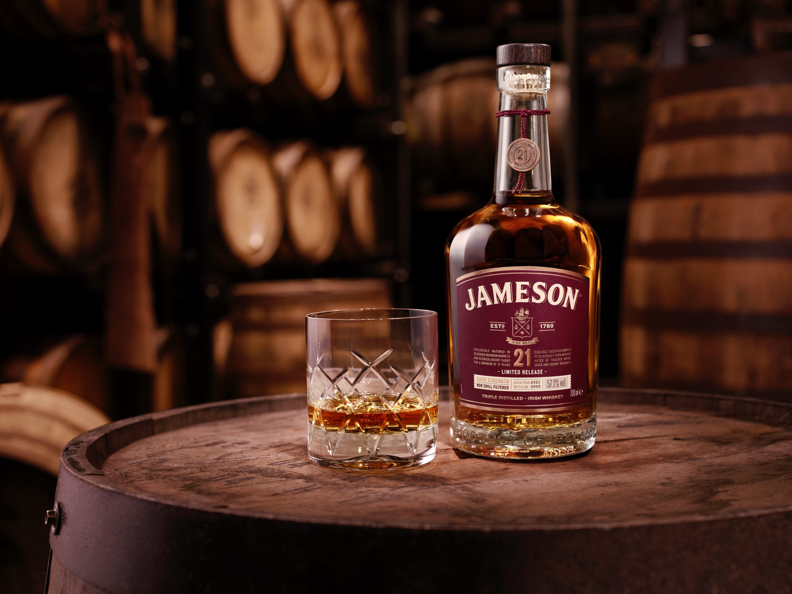 Limited edition Jameson 21 YO whiskey set to join family