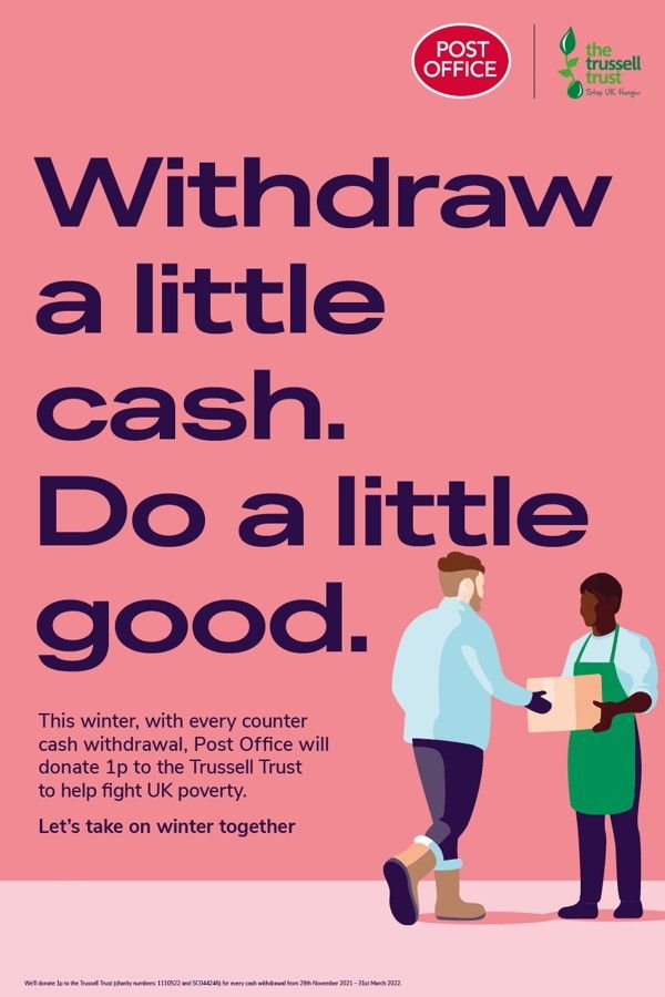 Post Office partnership with the Trussell Trust, Fight UK Poverty