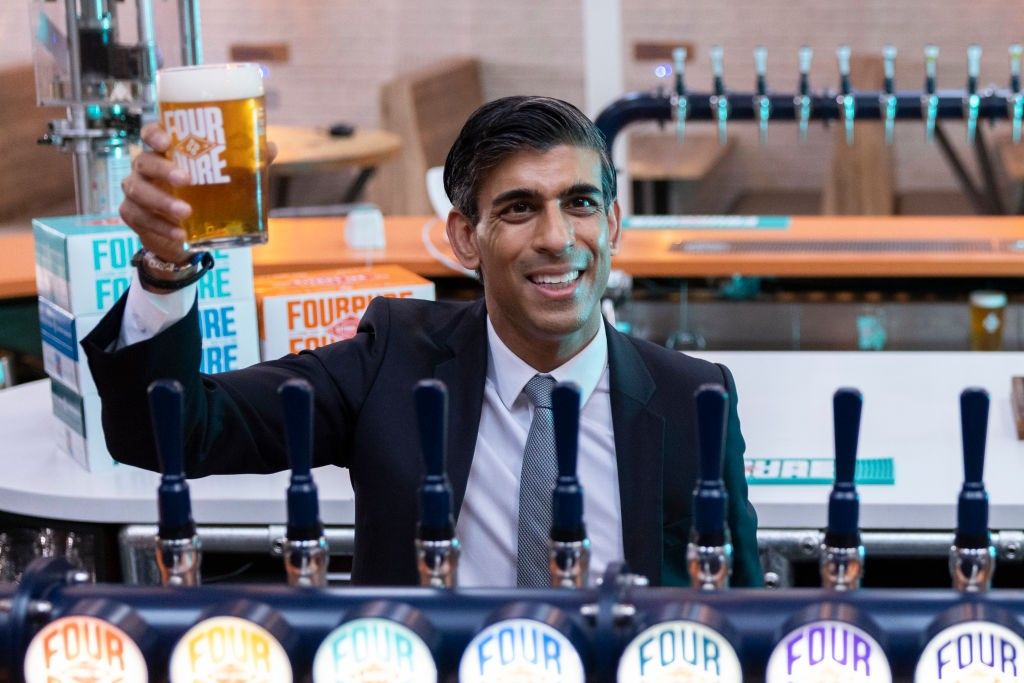 Johnson And Sunak Visit Brewery In South East London Covid-hit hospitality businesses