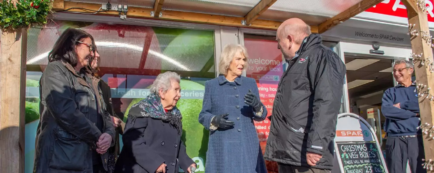 Duchess of Cornwall visits SPAR store of 60 years in Wiltshire