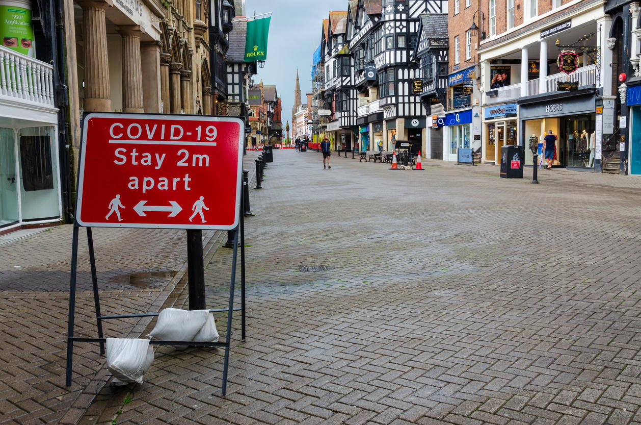 New Covid restrictions and social distancing at shops