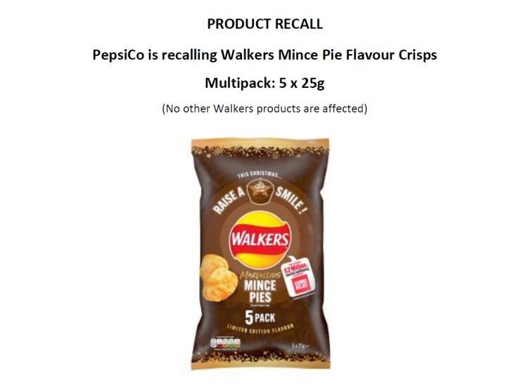 PepsiCo recalls Walkers Mince Pies flavour crisps Business & Industry News Analysis