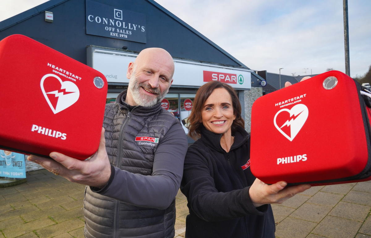 Retailer and cardiac arrest survivor Sinead Connolly donates five defibrillators to local area