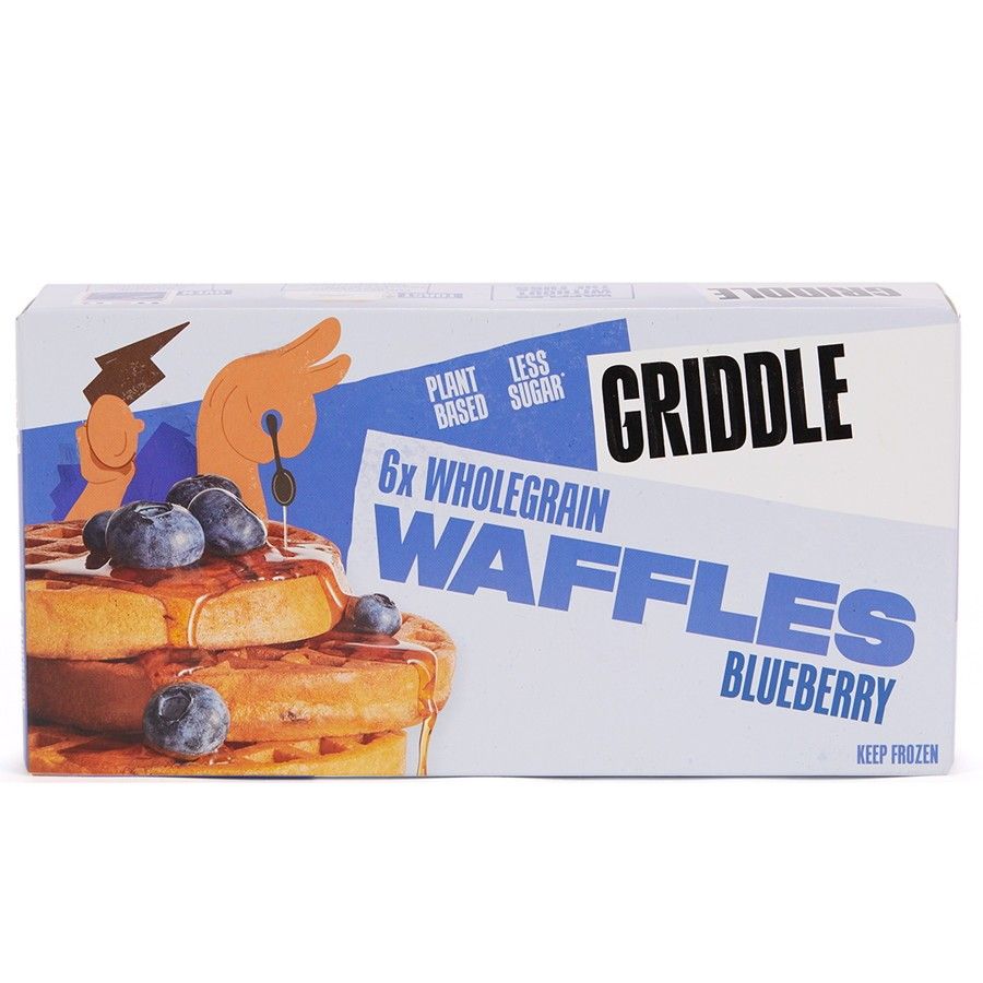 waffles on griddle