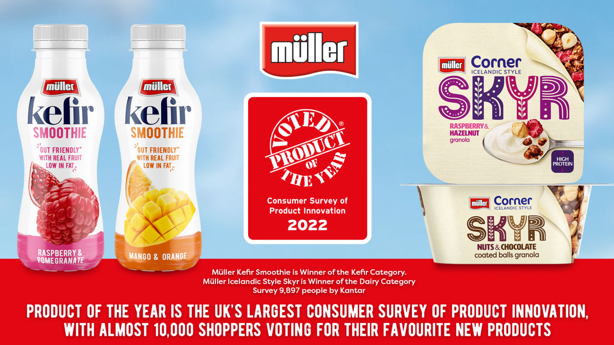 Müller Skyr and Kefir win Product of the Year 2022