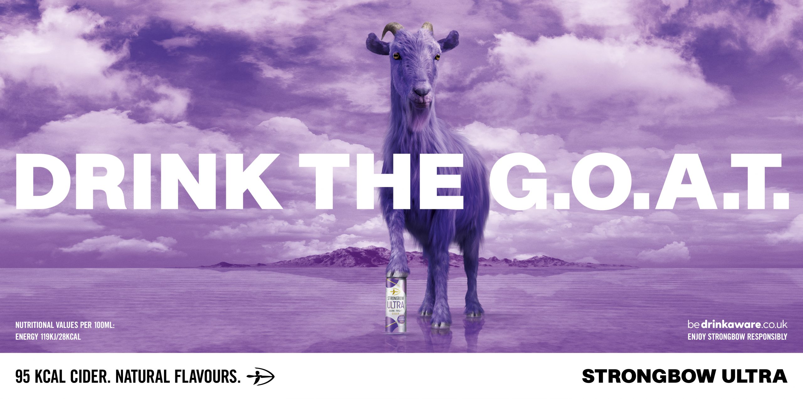 Strongbow ULTRA Dark Fruit campaign encourages people to drink the G.O.A.T.