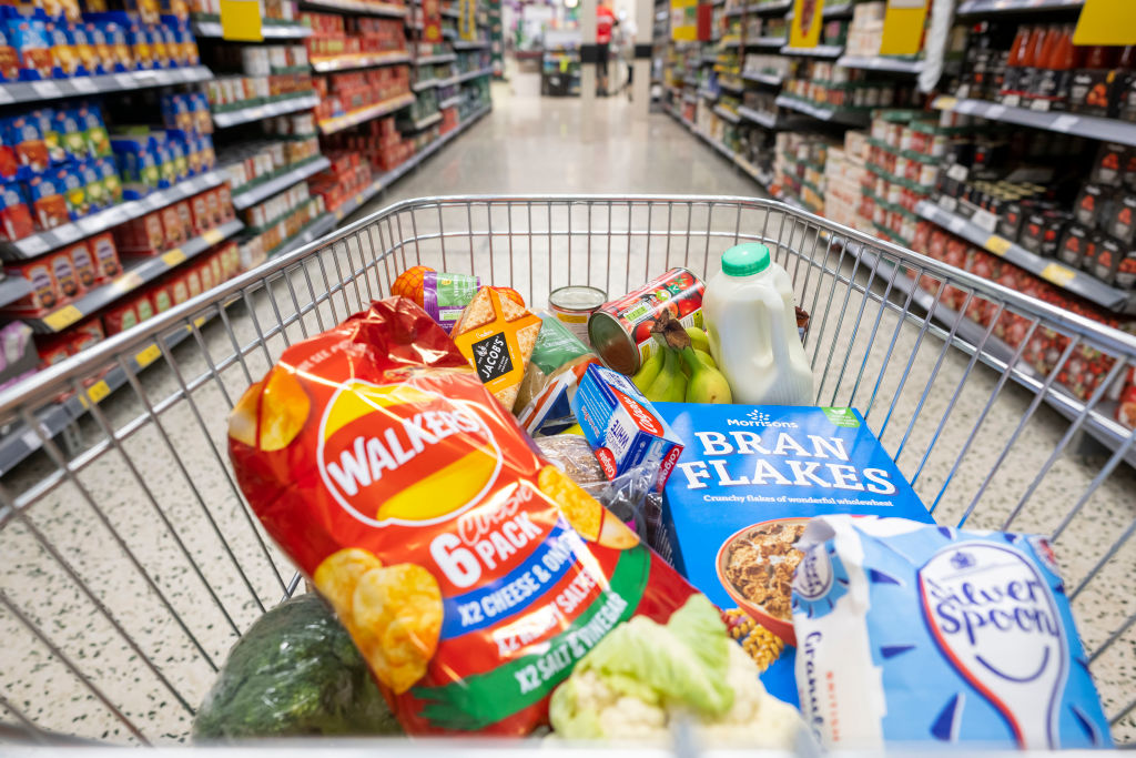 Grocery inflation falls for first time in 21 months
