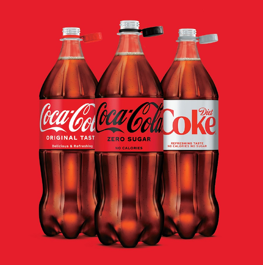 Coca-Cola rolls out attached caps and new lighter weight bottles