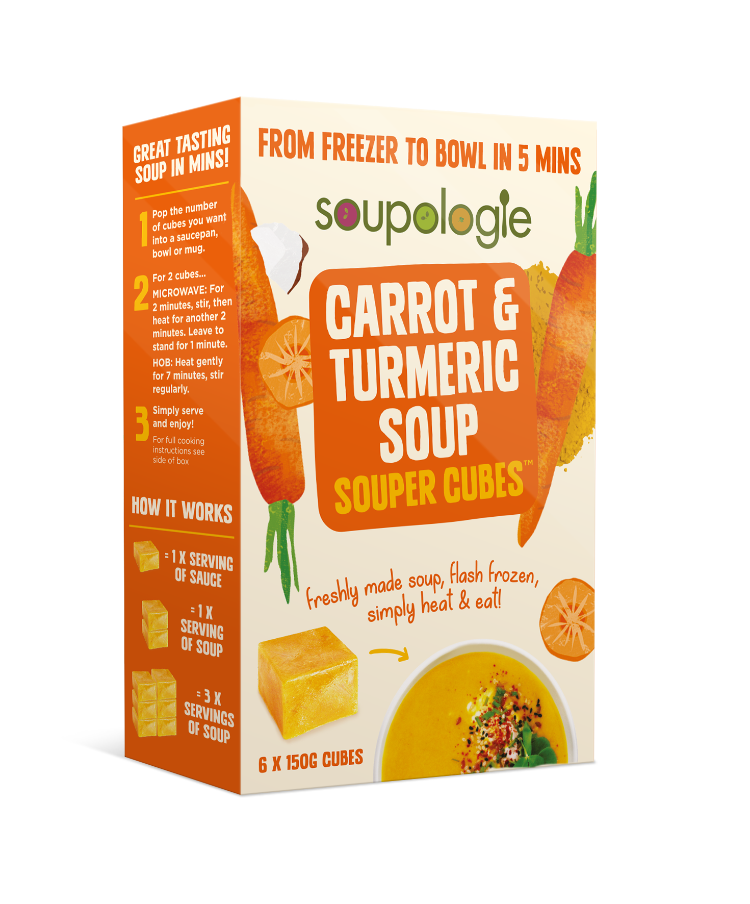 Soupologie’s eco-friendly, frozen soup cubes now available from wholesalers