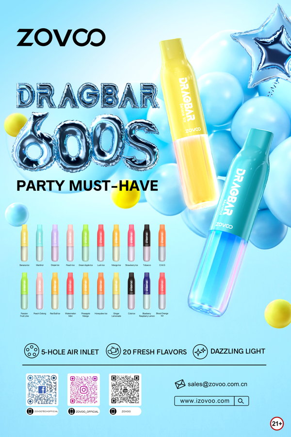 Zovoo secures Bestway listing for new Dragbar disposable vape
