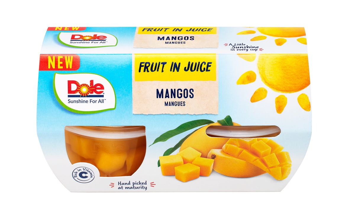 Dole Sunshine Company introduces two new flavours to Fruit in Juice cups range