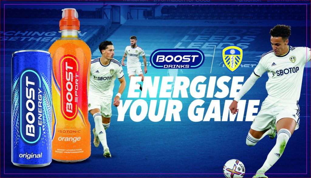 Boost Drinks extends and upgrades Leeds United partnership