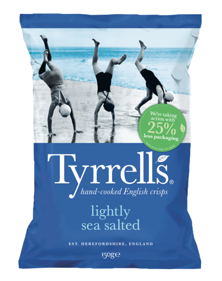 Tyrrells crisps saves 113 tonnes of plastic by chopping packaging by 25%