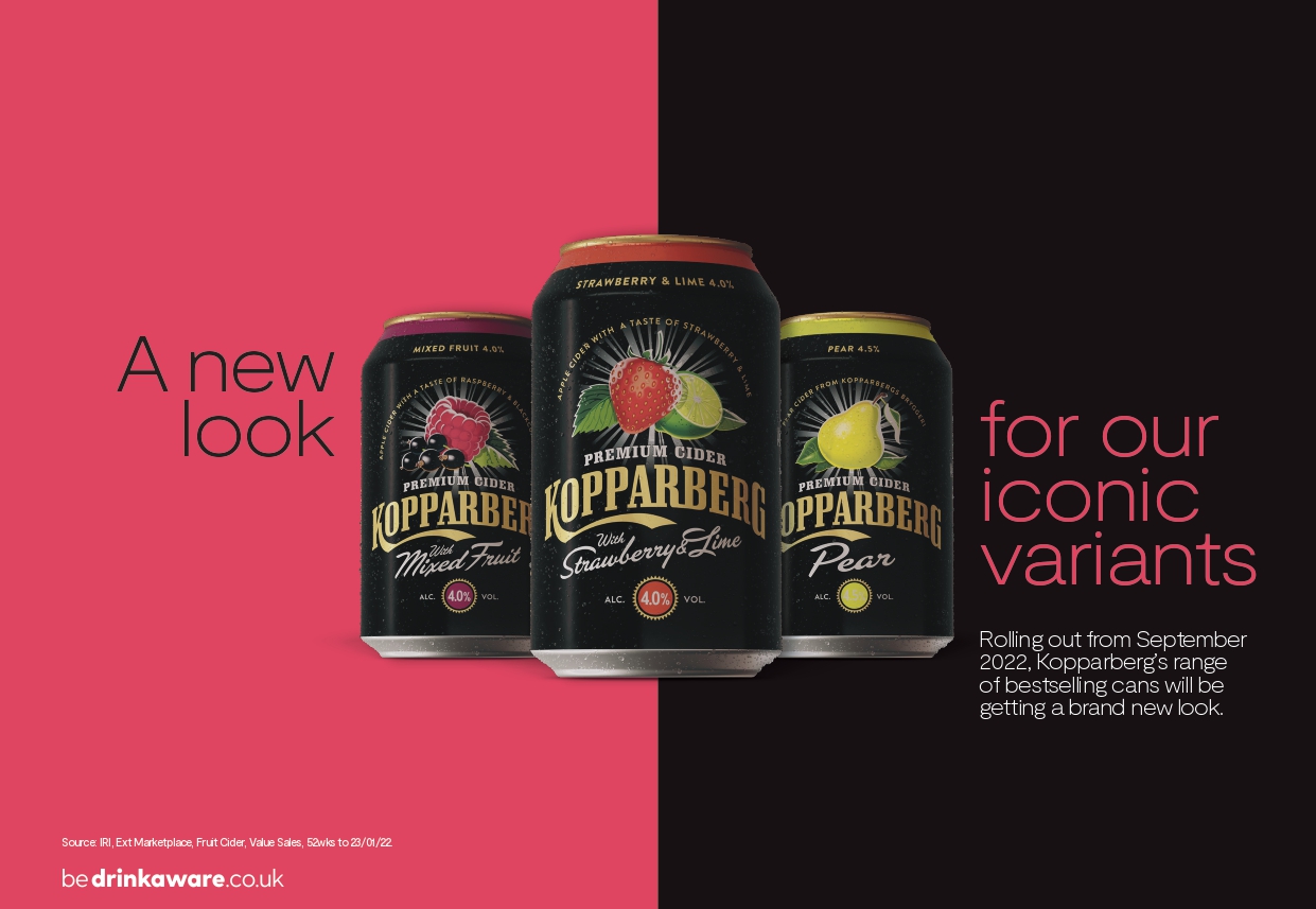 Kopparberg refreshes cans with new, modern design