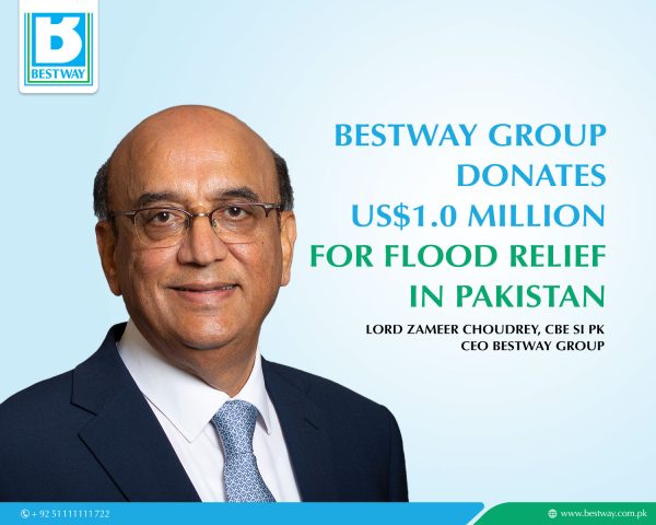 Bestway donates US$1 million to aid Pakistan floods