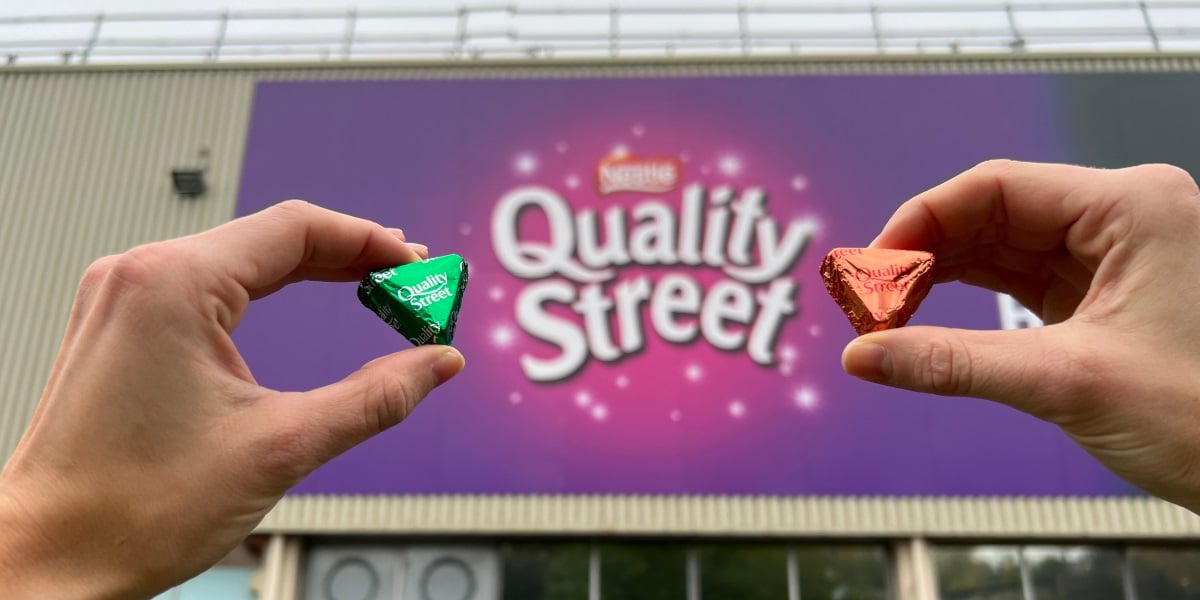 Quality Street assortments to be wrapped in different colors due to foil shortage