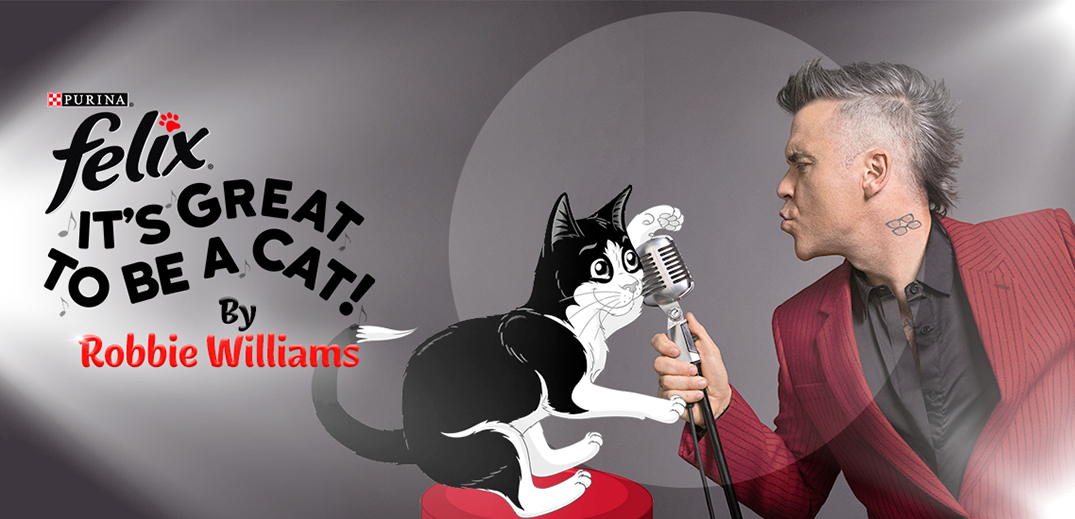 Robbie Williams announced as new voice of Felix, the cat