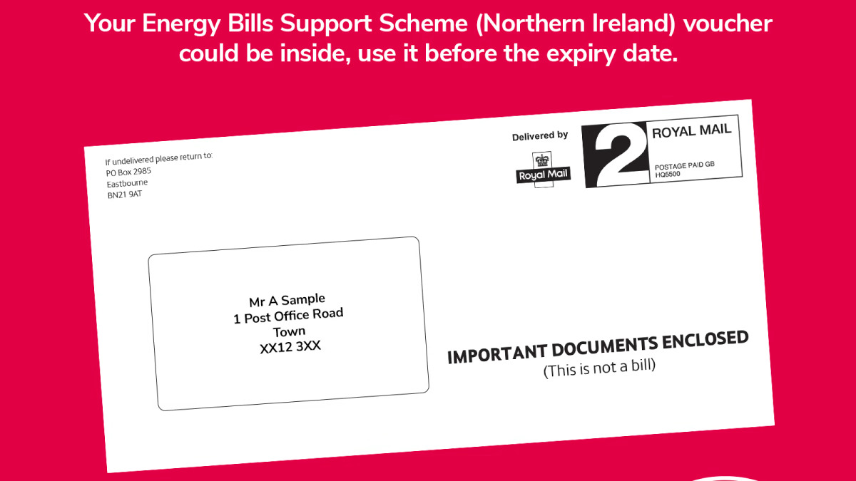 Rollout of NI energy vouchers begins; redeemable only at post offices