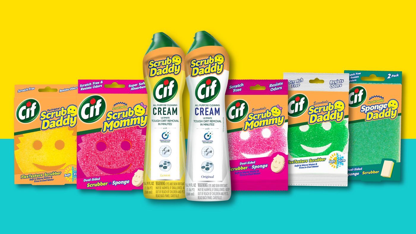 Unilever’s Cif unveils co-branded products with US start-up Scrub Daddy