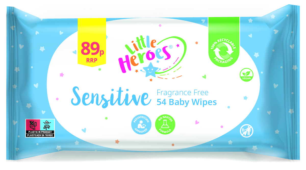 Little Heroes Sensitive Baby Wipes launch in price-marked packs
