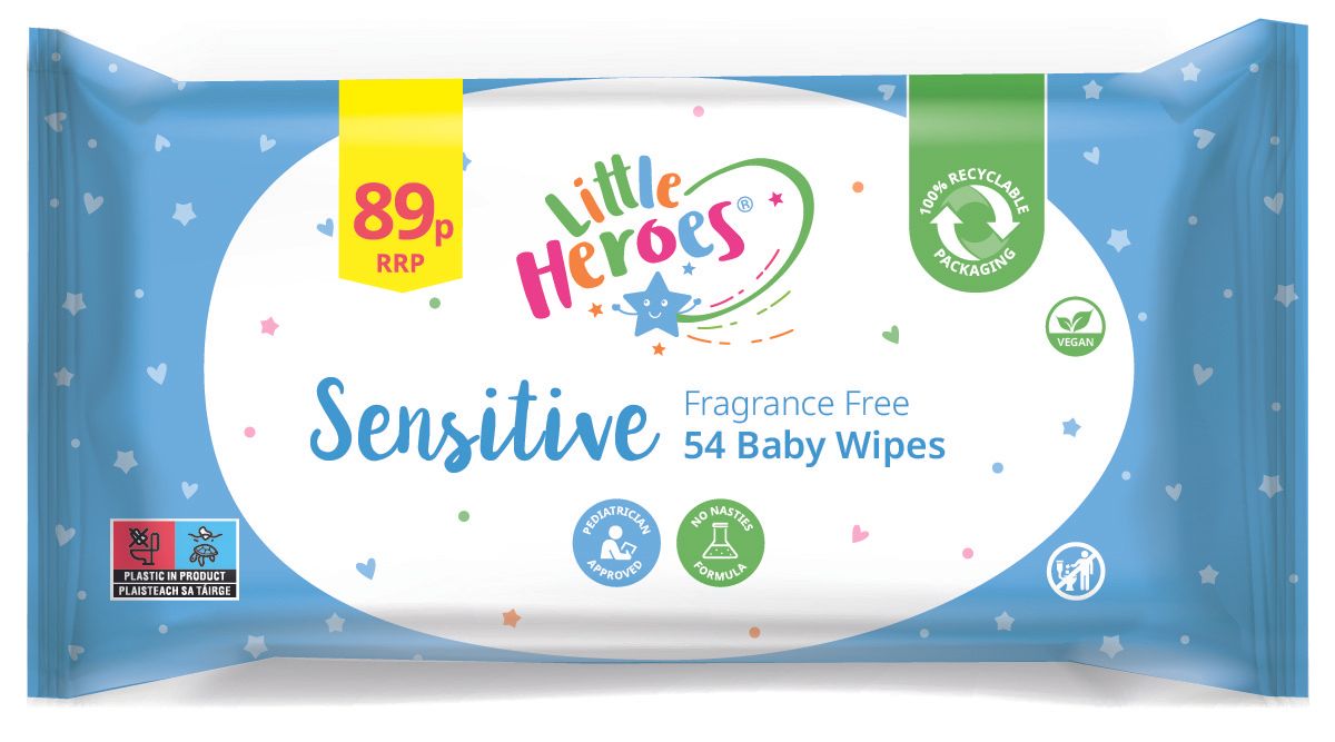 Little Heroes Sensitive Baby Wipes launch in price-marked packs