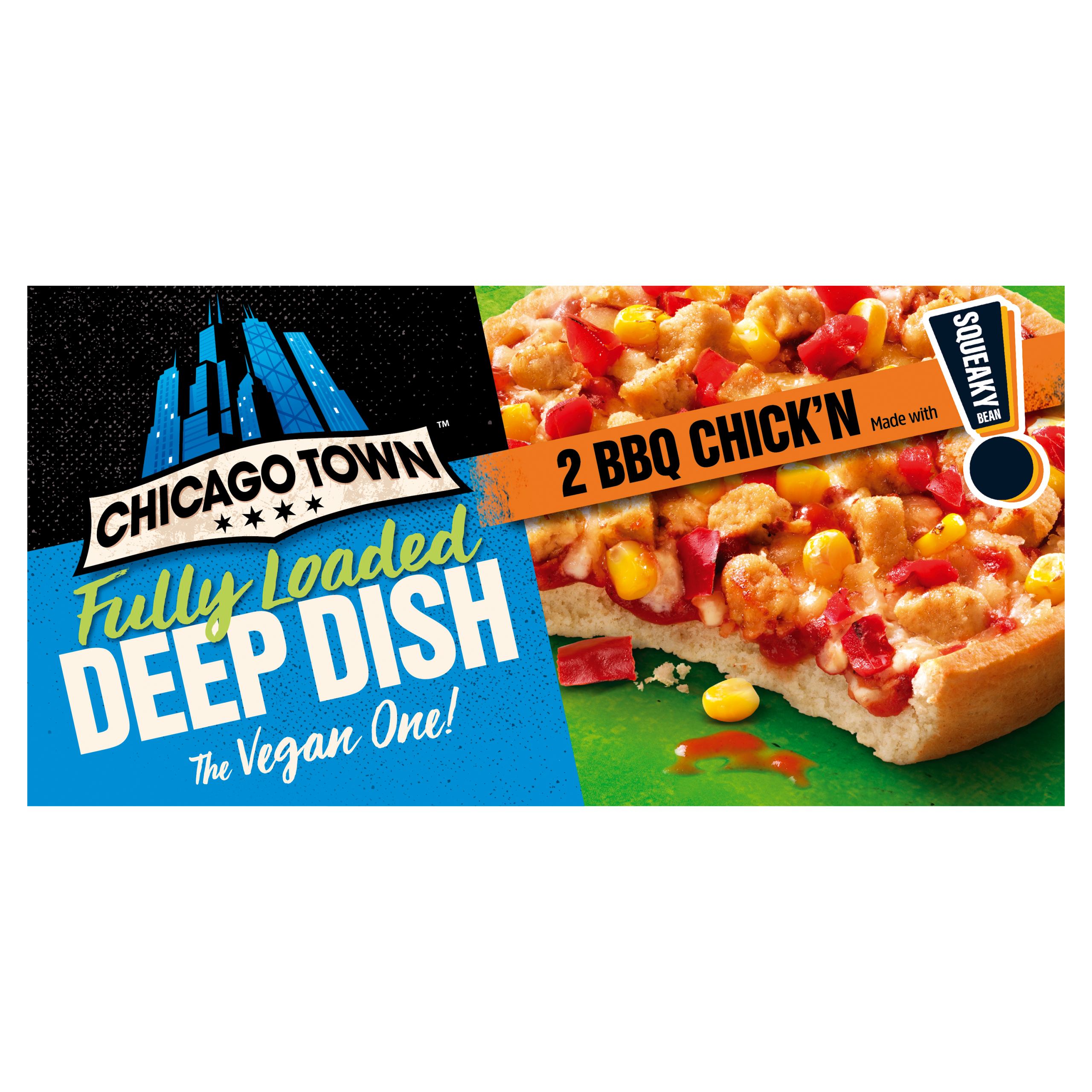 Chicago Town and Squeaky Bean launch new deep dish vegan BBQ Chick’n Pizza
