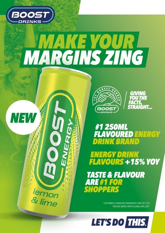 Boost Drinks adds Lemon & Lime variant to popular 250ml energy range