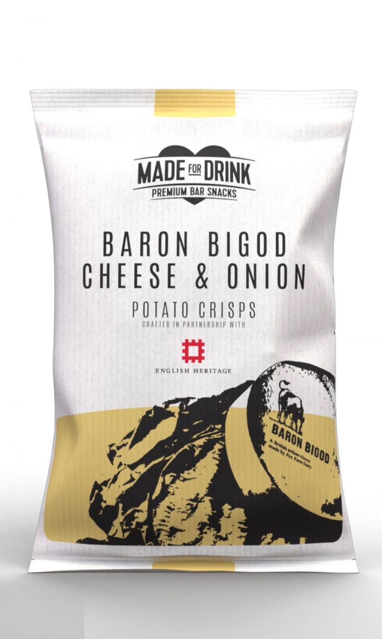 Made for Drink radically unhumbles Cheese & Onion crisps
