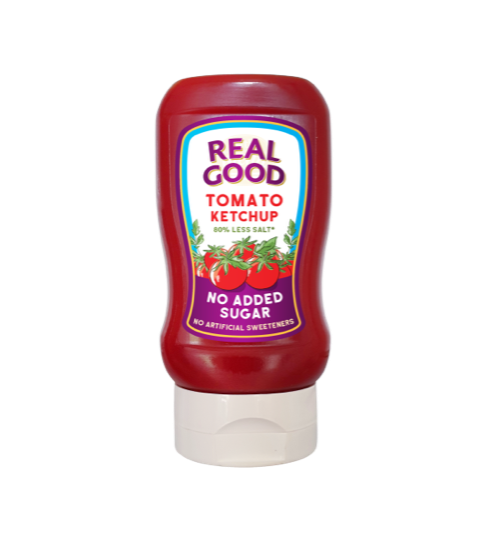 Real Good Ketchup lowers salt to 80% less