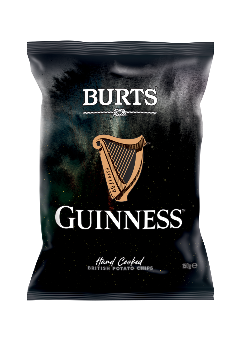 Burts redesigns its hand-cooked Guinness-flavour crisps