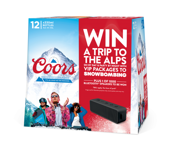Coors fresh new TV ad campaign and on-pack promotion