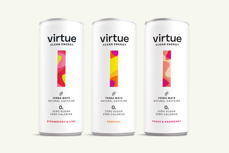 Virtue Drinks rebrand, Superpower with Yerba Mate