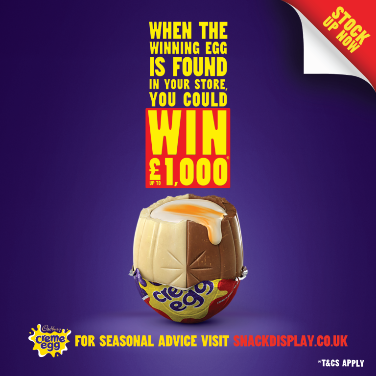 Retailers could win up to £1000 as Cadbury returns ‘Find the Winning Egg’ campaign
