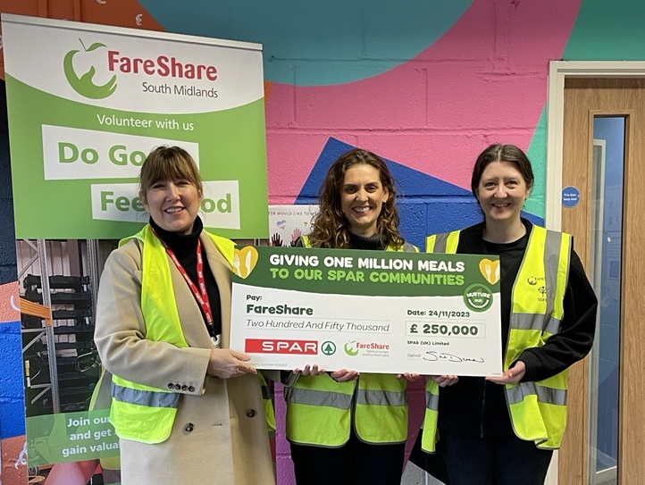 SPAR UK donates £250,000 to FareShare