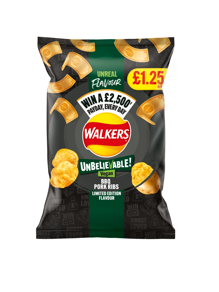 Walkers new limited-edition vegan crisps and on-pack promotion with daily £2,500 prizes