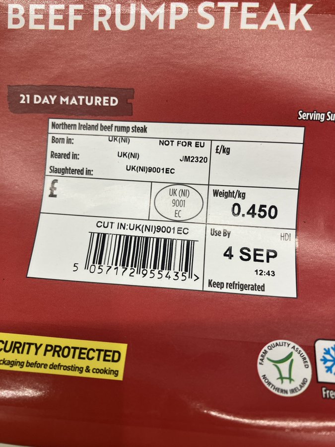 Scottish minister says no ‘real evidence’ for extending ‘Not for EU’ food labelling proposals