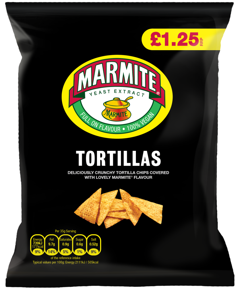Marmite Crisps and Tortillas launch in PMP for convenience