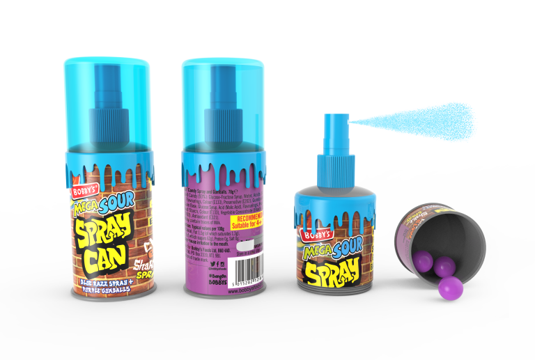 Bobby’s Mega Sour Spray Can to bring fresh twist in convenience confectionery