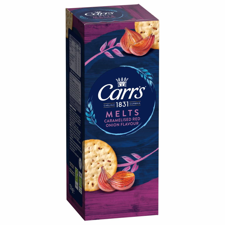 New Carr’s caramelised red onion flavour melts from pladis