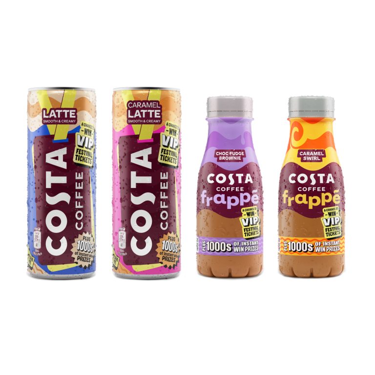 Costa chilled coffee RTD launches festival on-pack promo