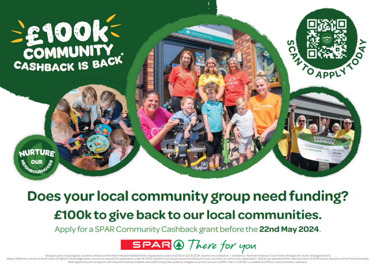 SPAR £100k Community Cashback returns