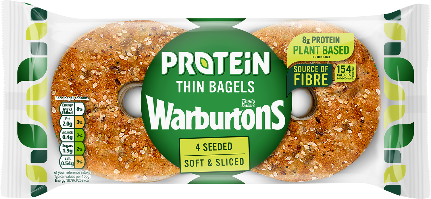 Warburtons goes for protein with plantbased bagel thins Asian Trader